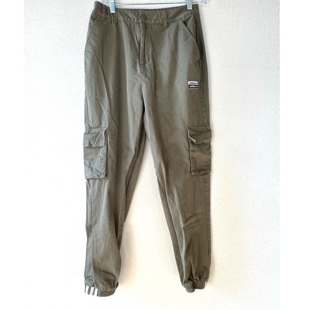 adidas Originals Cargo Jogger Pants Women's Small Olive Green Utility Streetwear